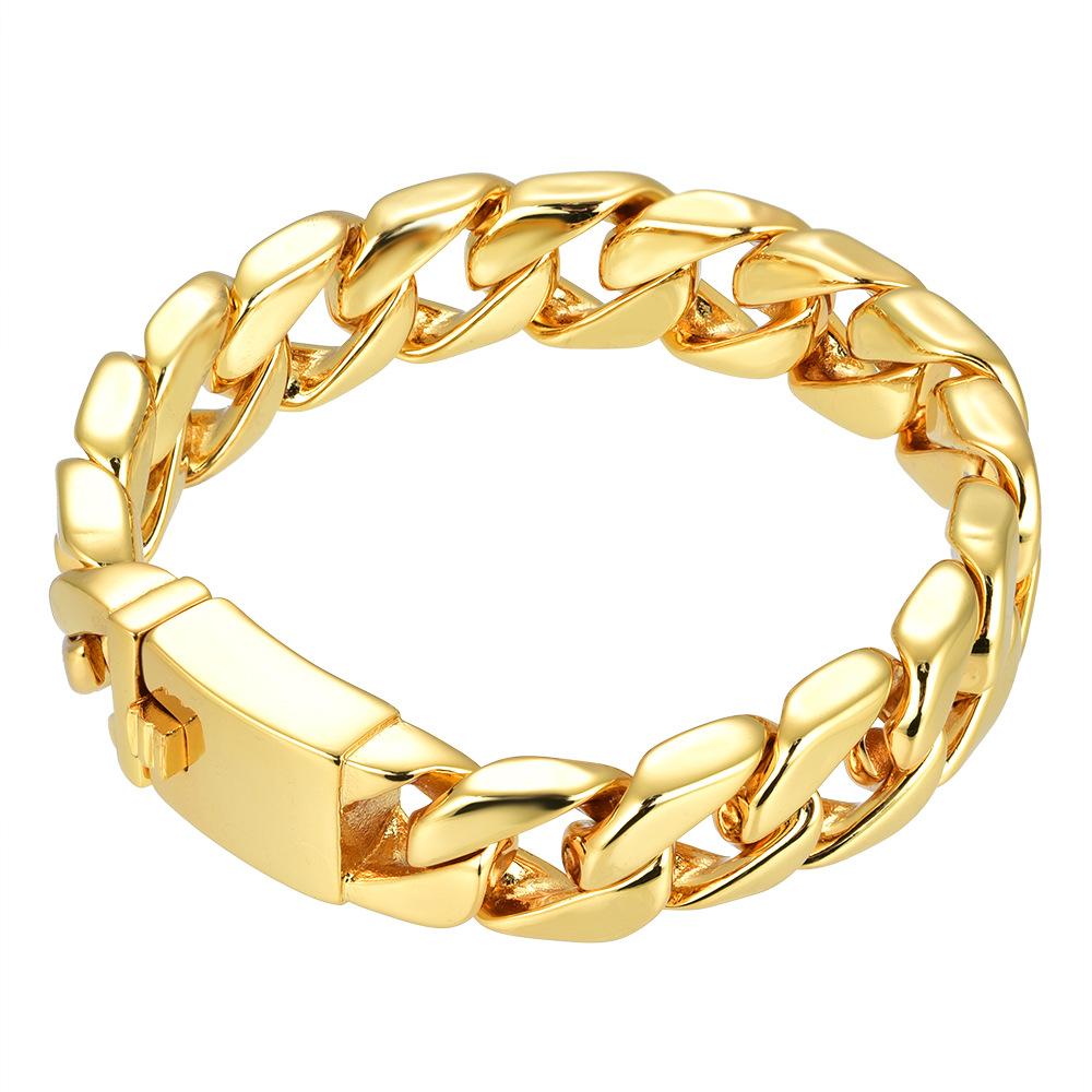 Accessoires, Superdickes Titanstahl Edelstahl Dominantes Herrenarmband