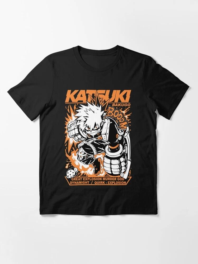 Anime My Hero Academia The Boom Hero Black Tshirt Size S4XL S