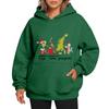Ladies' Christmas Style Printed Hoodie With Wool And Pockets For Women