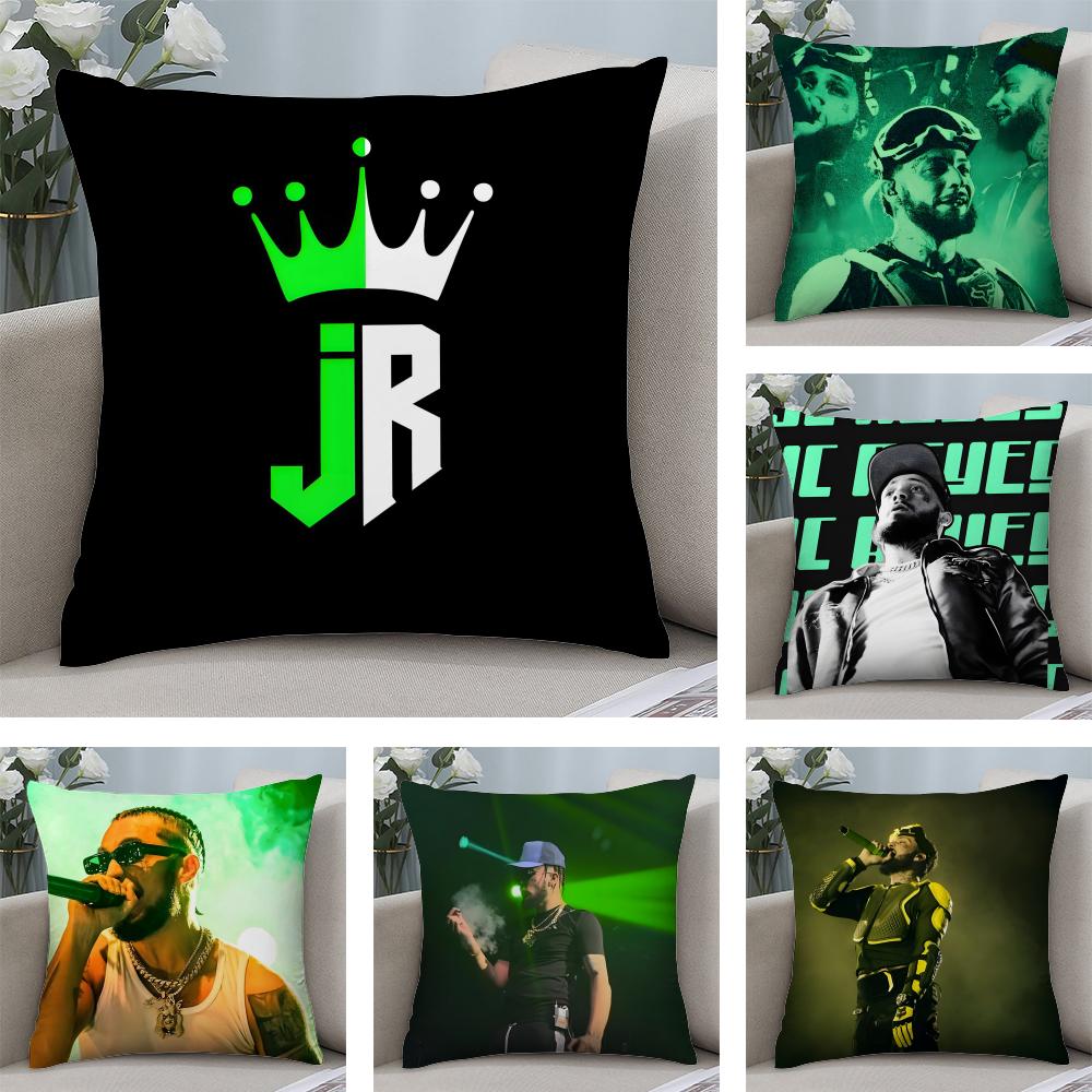 JJc ReyesS Rapper Cushion Cover Plush Fabric Soft DoubleSided Printed Sofa Warm Winter Home Child Gift Pillow Case