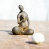 Japanese Iron Zazen Buddha Cast Iron Monk Figurine Minimalist Buddha Statues For Home Decor Mini Meditation Tabletop Home Decor
