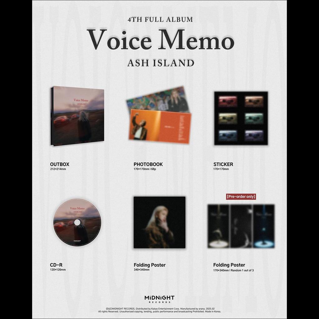 ASH ISLAND - Voice Memo 4th Mini Album