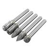 8pcs 6mm Shank Tungsten Carbide Carving Burrs Bit Double Cutter Burring File Die Grinder Drill For Metal Wood Grinding Polishing