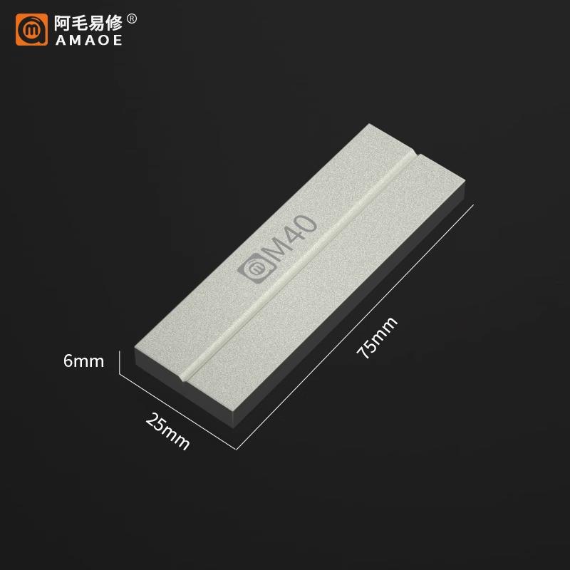 AMAOE M40 Double-Sided Grindstone Whetstone for Tweezers Corrector Soldering Tips Blade Grinding Polishing Tools