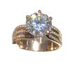 New Fashion Luxury Sparkling Twisted Metal Inlaid Zircon Ring for Women's Daily Wear To Receptions Suitable for Wedding Banquets