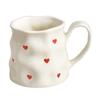 400ML European Ceramic Coffee Cup White Love Mug Home Bow Breakfast Milk Mug Afternoon Camellia Flower Tea Cup Birthday Gift New