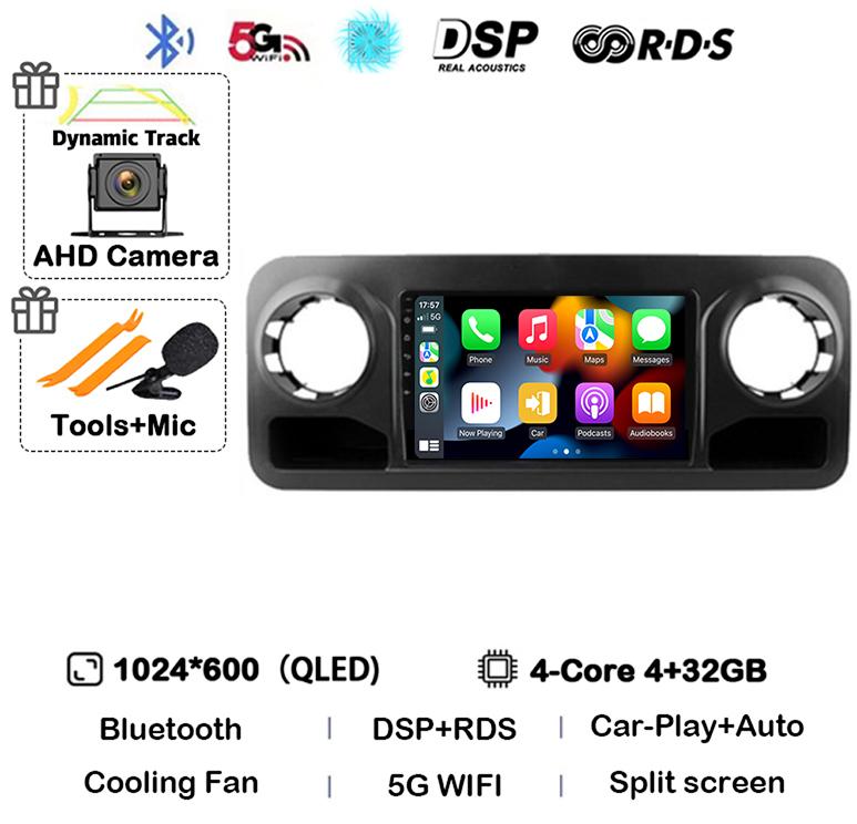 

Android 14 Auto Carplay для Benz Sprinter 2018 2019 2020 2021 2022 Автомобильный радиоприемник Мультимедиа Видеоплеер Стерео GPS 4G WIFI Аудио BT