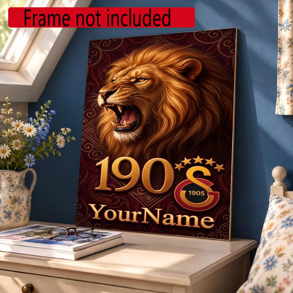 Galatasaray Personalized Name Round Diamond Painting Kit Diamond Embroidery Painting Rhinestones Mosaic Frameless Handwork Decoration Arts