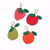 Mini Cherry Fruit Shape Coin Purse Strawberry Cute Pu Leather Pendant Korean Style Keychain Earphone Bag Mini Storage Bag