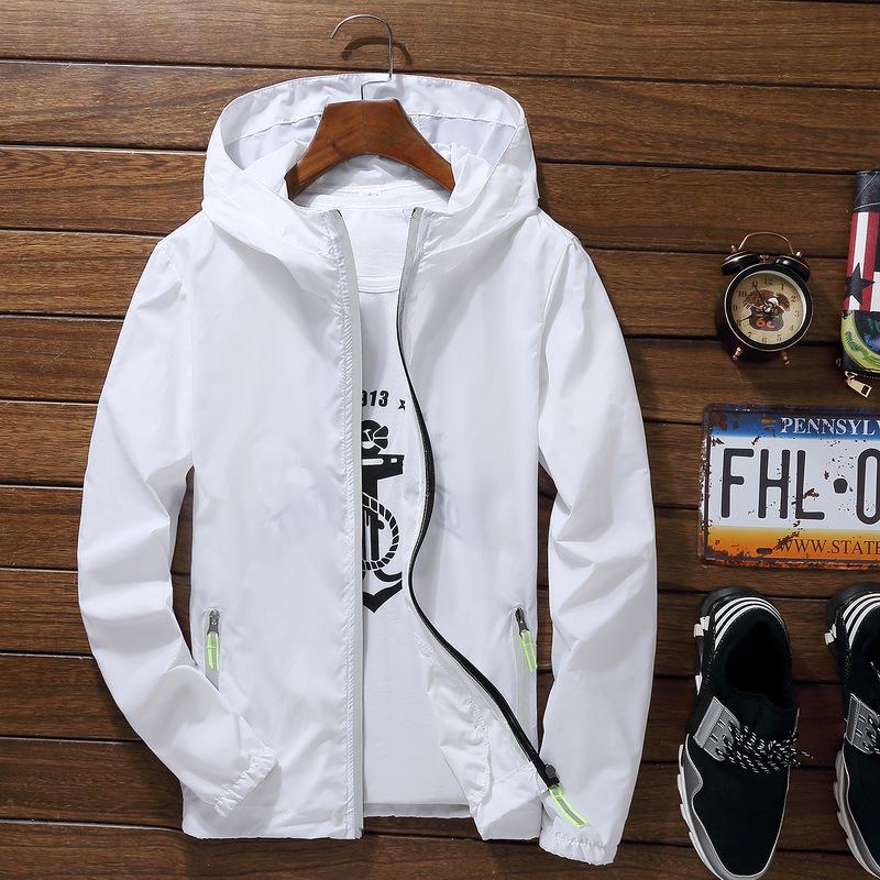 

Светоотражающая ветровка с защитой от солнца 2025: Легкий, Быстросохнущий, Дышащий, Логотип на заказ, Мужские и женские размеры плюс. M белый