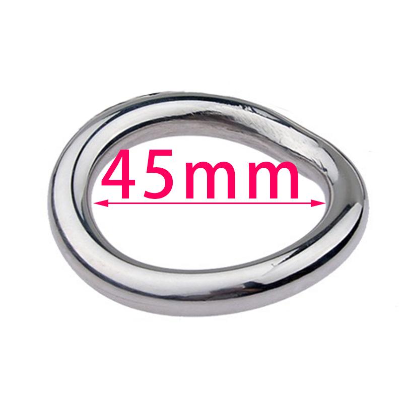 Metal Cock Ring Penis Bondage Lock Cock Ring Heavy Duty Male Metal Ball Scrotum Stretcher Delay Ejaculation BDSM Sex Toy Men 18