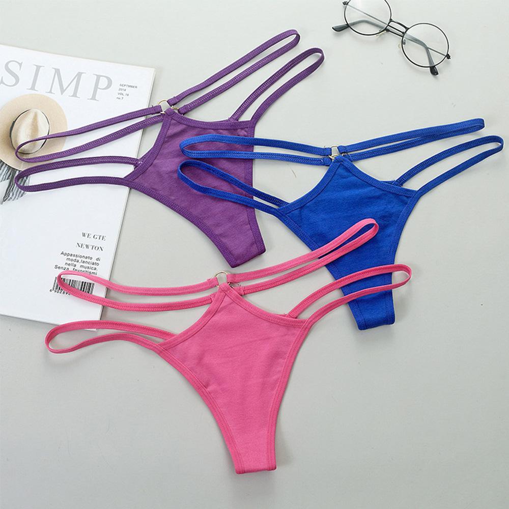 Underwear Soft Hollow Women Cotton G-String Strap Panties Sexy Lingerie Sexy Thong