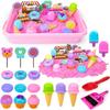 Sand Lekesand Oppbevaring Innendørs og Utendørs Rosa DIY Gaveeske, Leker, Sandkasse, Barn, Leire, Boks, Sandkasse, Bruk, Serie, Modell, Leire, Jenter, Bursdag,