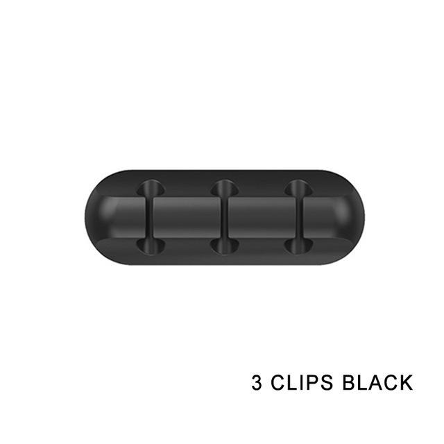 Cross-border Silicone Cable Protector & Organizer Clip for Desk or Car Use - Self-adhesive Winder