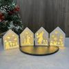 A Top Quality Hollow Bunny Rabbit House Decoration Silicone Mold Easter House Light Strings Holder Plaster Mold Handmade Decor