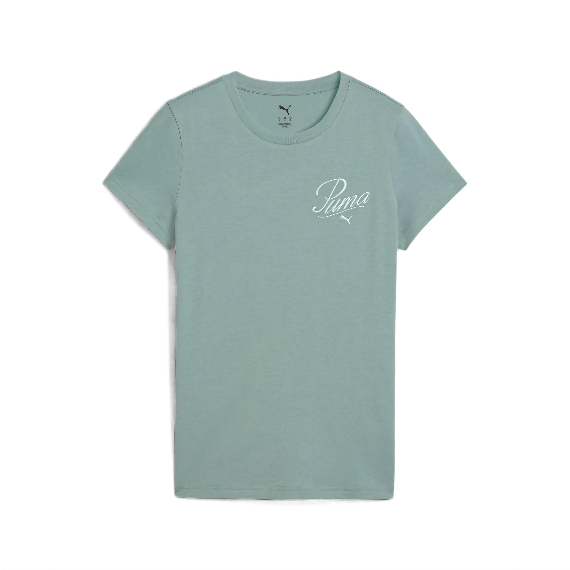 

Puma Comfortable Soft Versatile Short Sleeve T-Shirt Women tops Green 688942-30 XS