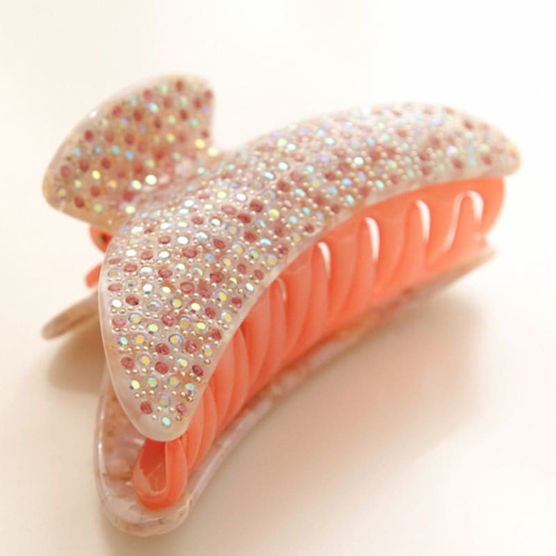 

J.Lauren French Half Moon Pink Cubic Hair Claw Clip Bh0881 single type