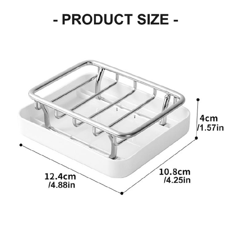 Soap Holder Dish Stainless And PP Construction Travel Shower Sponge Tray For Shower Kitchen Sink