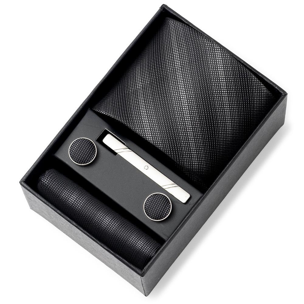 Men'S Tie Net Color Striped Jacquard Yarn Business Professional Tie Set Men'S Gift Box