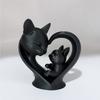 Mother and Child Cats Statues Animal Sculptures Cats Figurines Ornament for Living Room,Bookshelf,Side Table Decorations