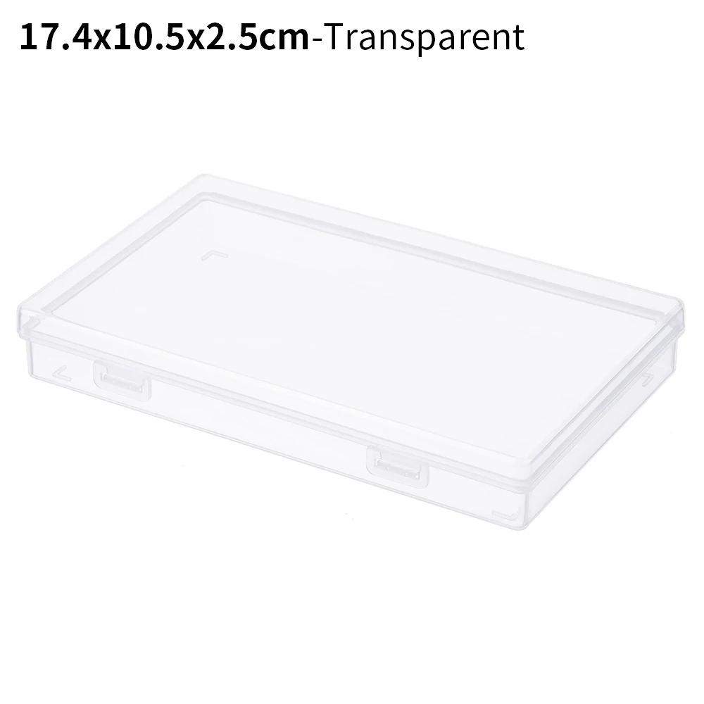 Square Round Plastic Transparent Storage Box Small Items Sundries Organizer Case Jewelry Beads Container Box Tools Accessories