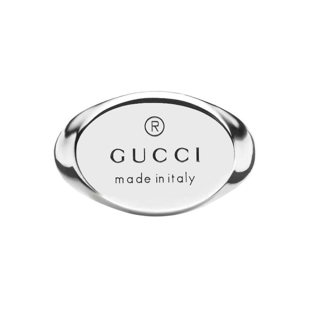 Gucci Marken Micro-Logo Design Glänzender 925er Silberring Unisex-Ringe 797033-J8400-8106