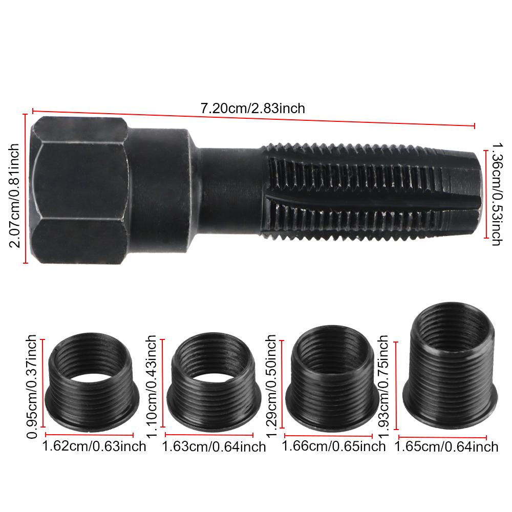1 Set Spark Plug Rethreader Kit Thread Repair Tool M14 X 1.25 Car Cylinder 14mm Car Accessories Spark Plug Thread Repair Kit