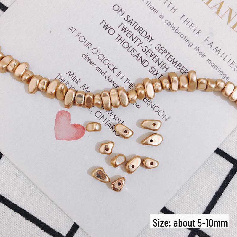 

Аксессуары для браслетов и сережек ручной работы: Гальванизированные нерегулярные золотые бусины