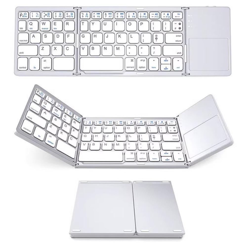 Bluetooth Keyboard Triple Folding Keyboard Is Suitable for iPad, Business Office Mini Mobile Phone Tablet Keyboard, Suitable for All Systems