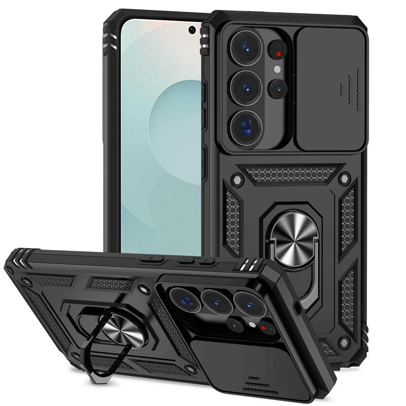 Shockproof Armor Case For Samsung S26 Ultra 5G Camera Lens Protection Fundas For S 26 Plus S26Ultra Magnetic Holder Ring Cover