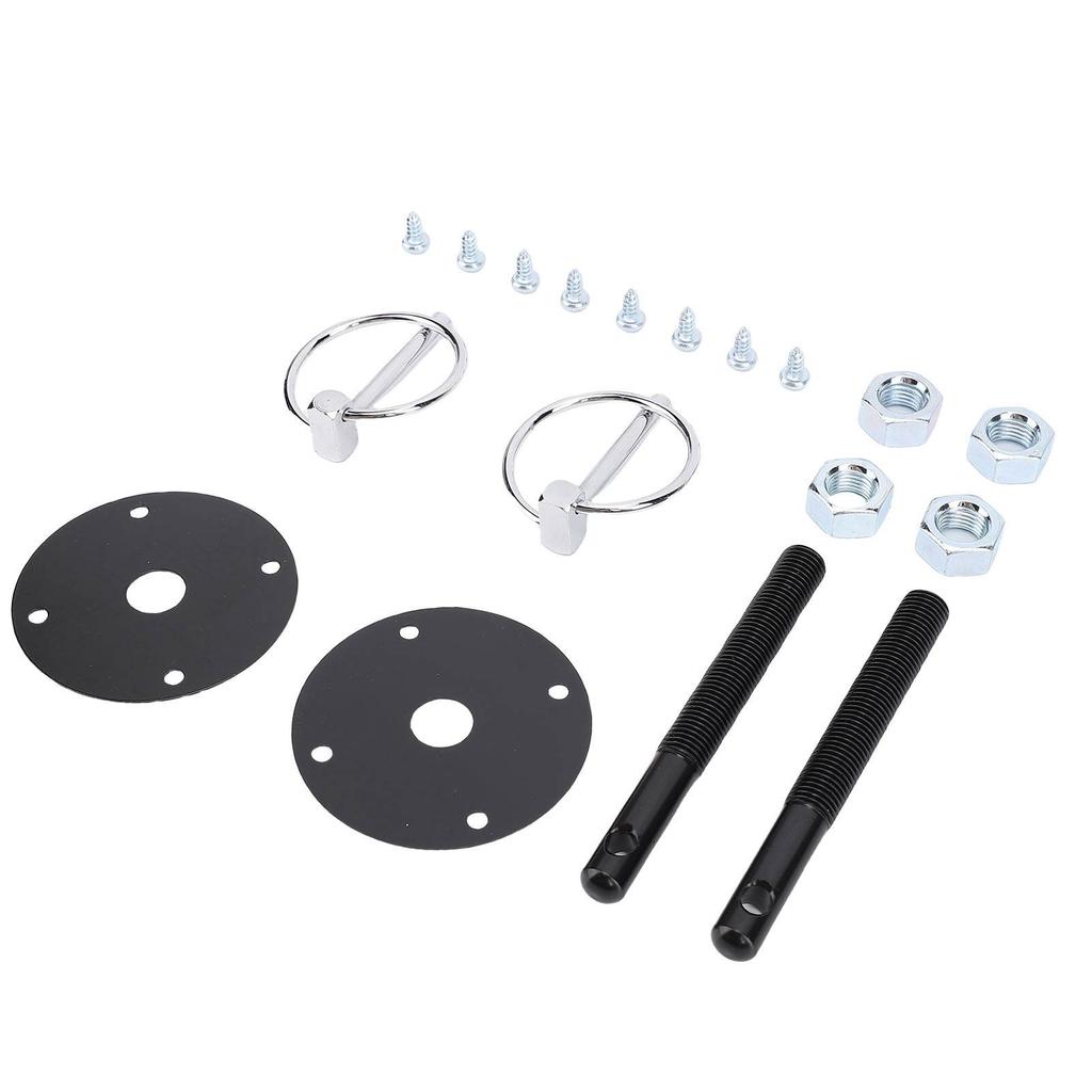 Aluminum Alloy Hood Pin Set Flip Over Universal Car Bonnet Catch Pin Kit for Sedans Trucks