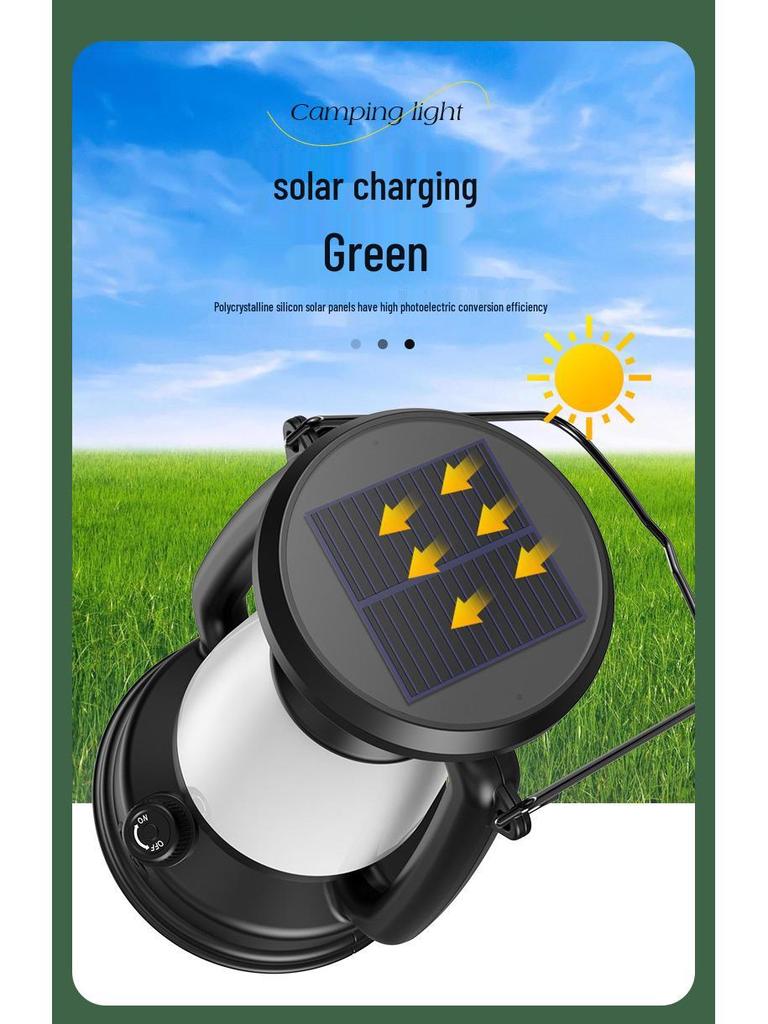 Rechargeable Retro Solar Camping Lantern: Outdoor/Indoor Decorative Desk & Emergency Light