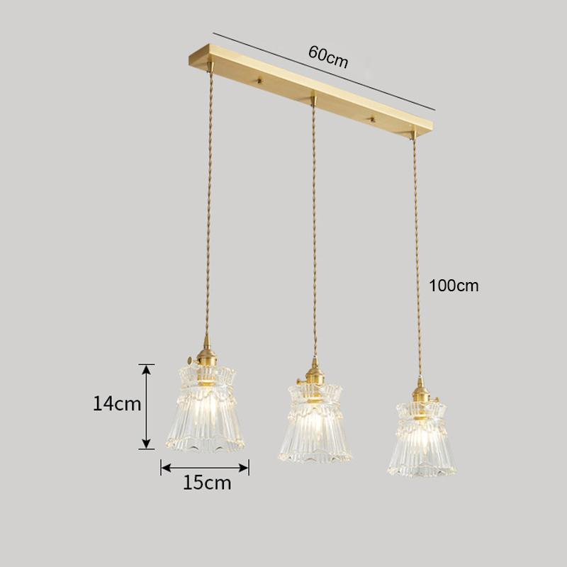 Ceiling Luminaire LED Pendant Lamp Home Decor Living Room Bedroom Kitchen Copper Glass Hanging Light Fixtures Chandelier Ceiling