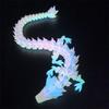 3D Printed Crystal Dragon Figurine with Movable Joints - Perfect Children's Birthday Gift