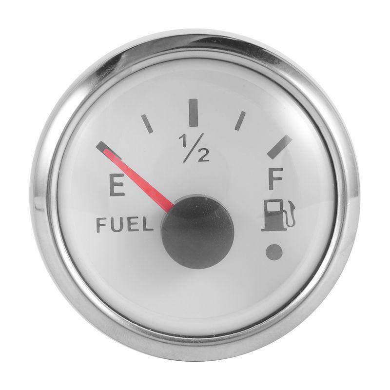 A73Q-52Mm Fuel Level Gauge 0-190Ohm Switchable 240-33Ohm Fuel Oil Level Meter Waterproof Boat Car Gauges With Alarm