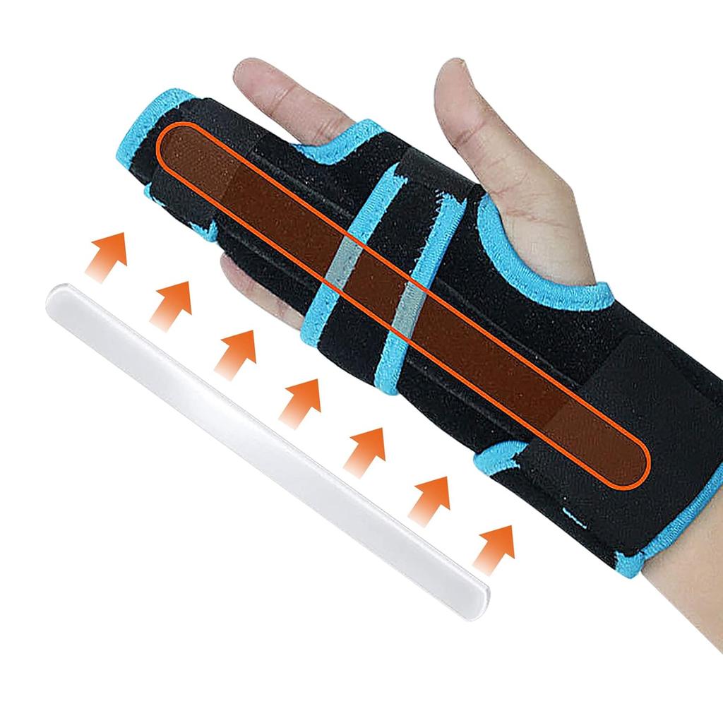 Finger Splint Adjustable Two Finger Stabilizer Straightener Immobilizer Hand Support Brace for Arthritis Fracture Broken Dislocated Trigger Finger