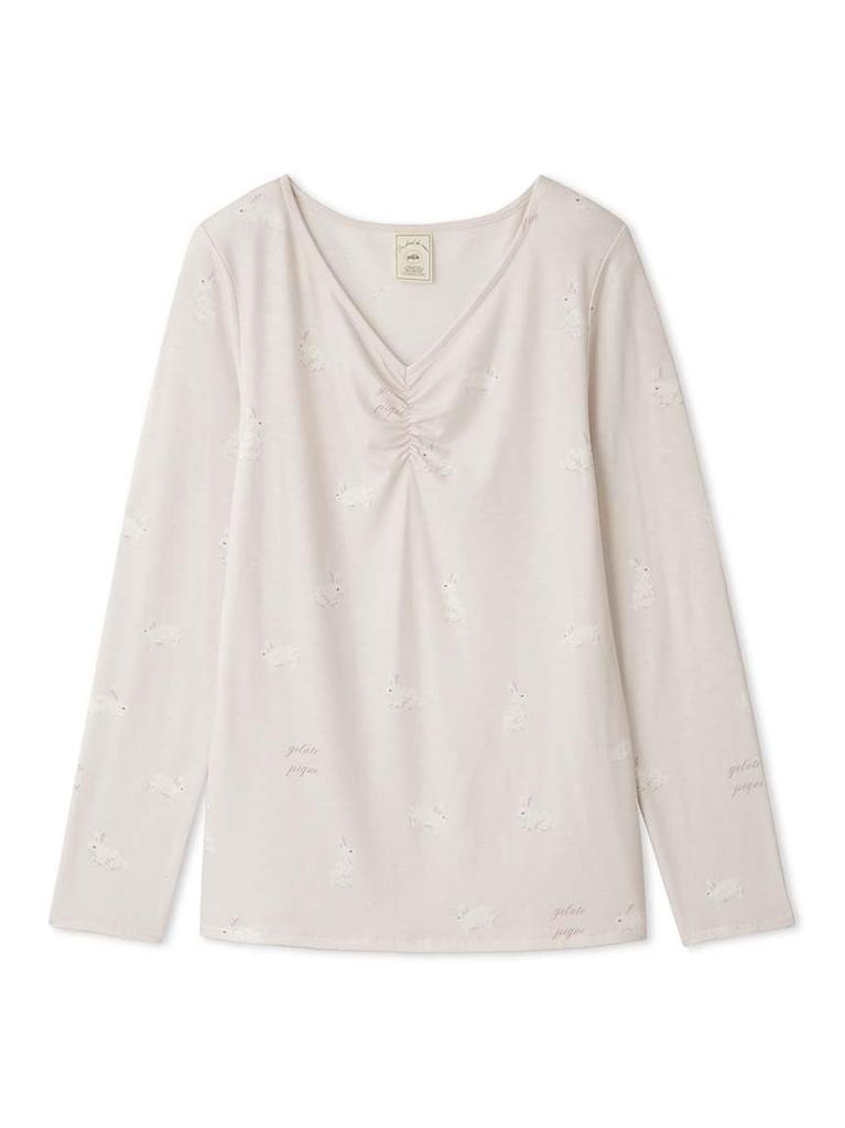gelato pique Rabbit Print Pullover PWCT245293 Pink Free Size Women's