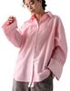 Antiqua Women's Tulle Layered Shirt, Long Sleeve, ESA-00207, One Size 33, Pink