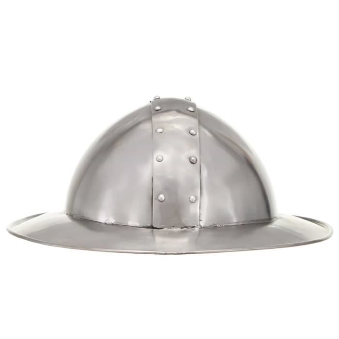 VidaXL Antique Medieval Knight Helmet for LARP Silver Steel