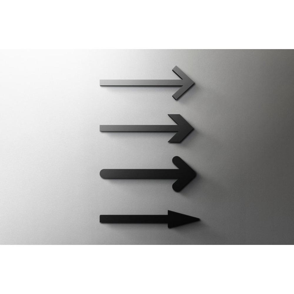 3D Акриловая указательная табличка Самоклеящаяся Туалет Ресторан Стрелка Декоративный указатель Style A