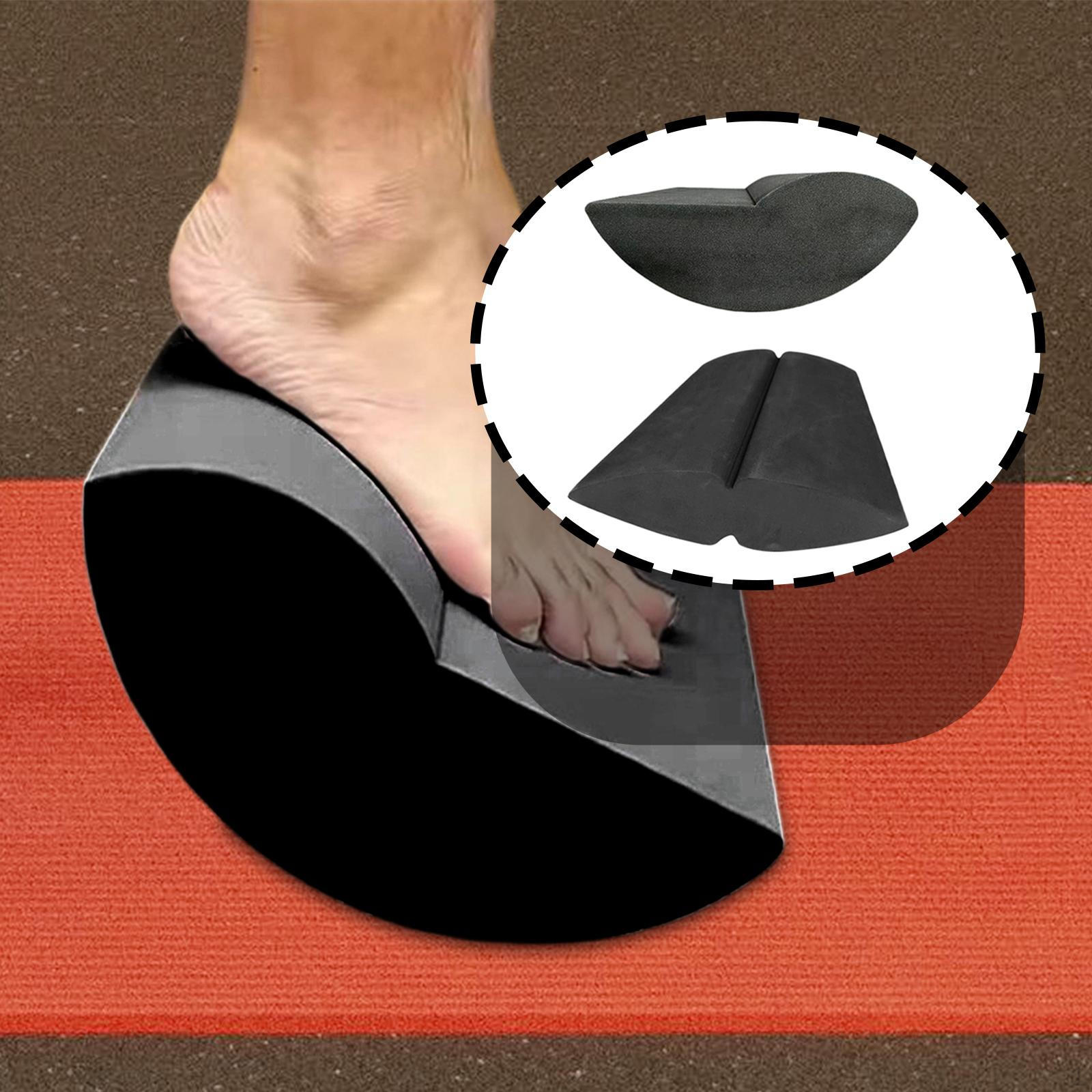

2 Pieces Balance Boards Ankle Stabilizer Leg Stretch Foot Stretcher for Exercise Black