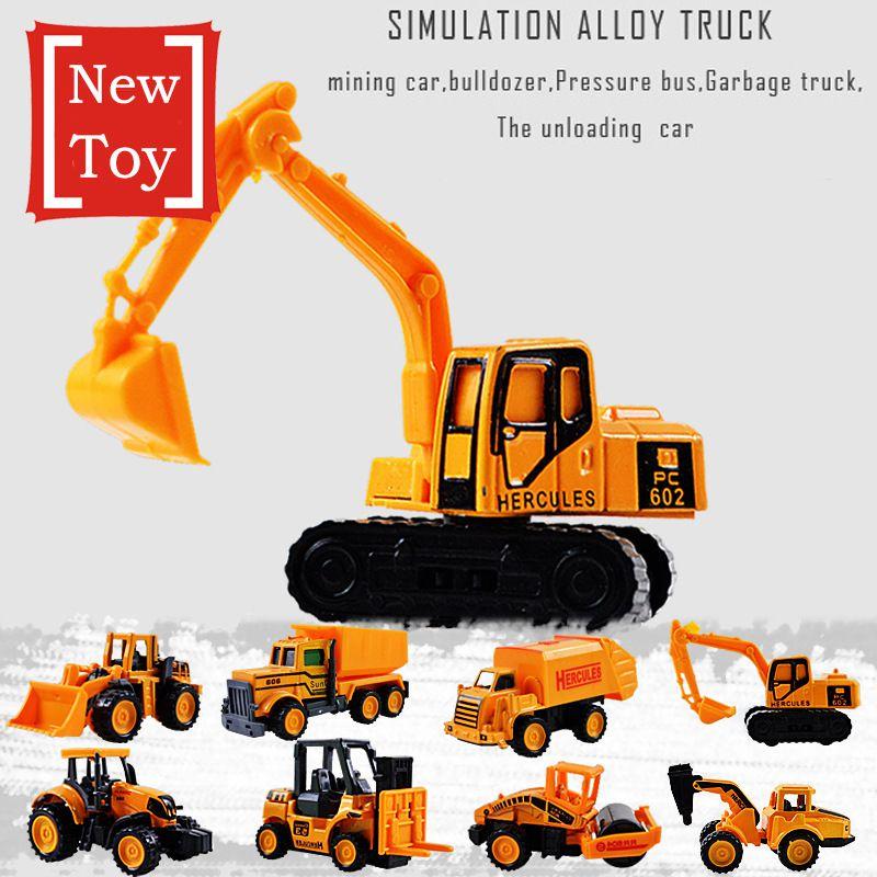 High-simulation Alloy Construction Truck Model Toy Mini Digger For Kids Fun