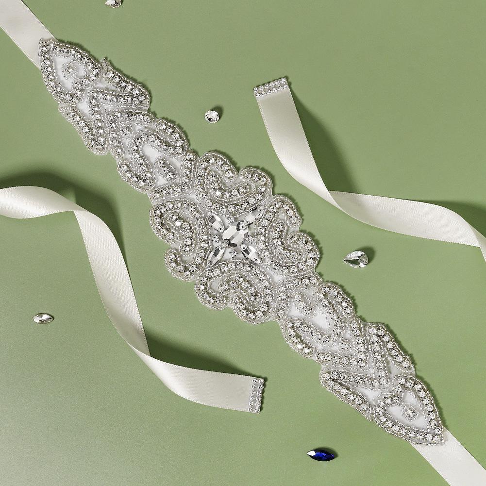 Luxurious Bridal Rhinestone Waistband - European & American Wedding Dress Belt