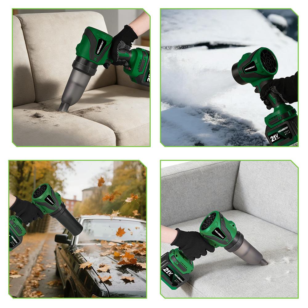Newbeny 2IN1 Brushless Electric Turbo Blower Jet Fan 650M/S 3000W Violent Car Dryer Snow Dust Blowing Tool For Makita Battery