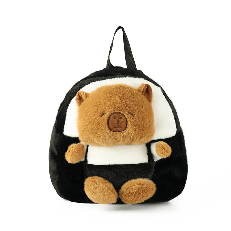 Kapybara Backpack Dolphin Cute Plush Toy Shoulder Bag  Dual-purpose Shoulder Bag  Cute Water Guinea Pig Cute Doll Tote Bag