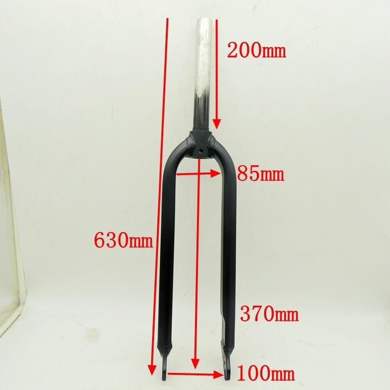 Shanma road bicycle straight tube front fork, aluminum alloy painted blackdisc B-seat dead speed bike shock absorber hard fork чёрный