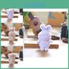 Sweet Plush Bear Keychain Ultra-soft Short Plush Stuffed Animal For Bags And Keys