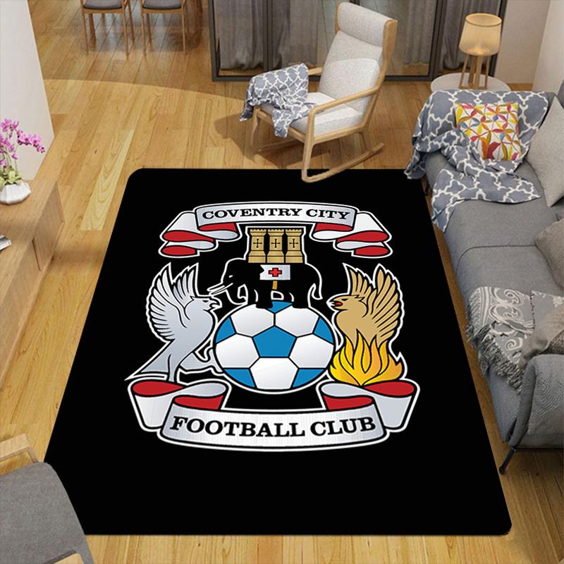 Coventry City Pattern Rug Floor Mat for Living Room or Bedroom Soft and Comfortable Carpet a Gift for Birthday and Holiday.