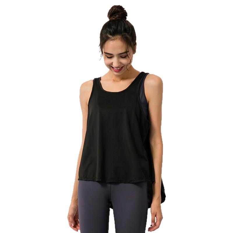 Damska luźna kamizelka sportowa szybkoschnąca do biegania, jogi i fitnessu