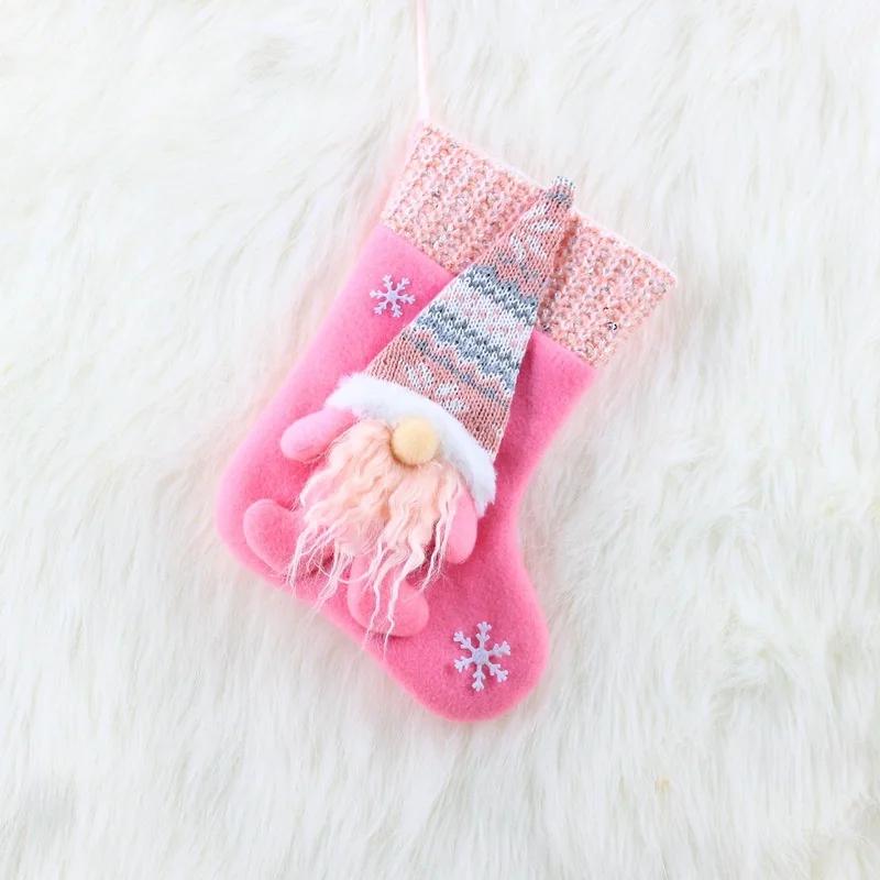 Fashion Christmas Stocking Gift Bag Decoration Home Decoration Creative Faceless Doll Christmas Gift Doll Decoration 14x16cm